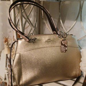 Coach Purse, Gold NWOT